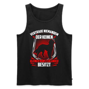 Kleiner Münsterländer nicht mögen - Männer Premium Bio Tank Top - Schwarz - Vorne - AI Model Male 178 light (178cm)