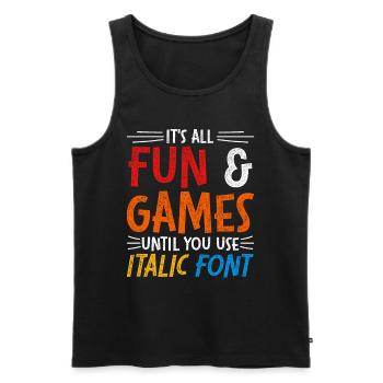 Dyslexia dyslexic - Men's Premium Organic Tank Top - black - Front - AI Model Male 178 light (178cm)