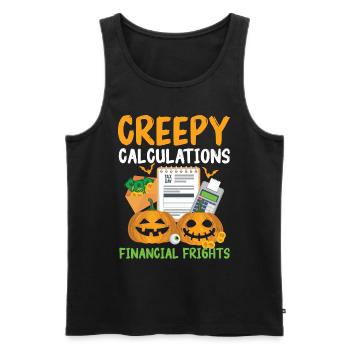 Gruselige Berechnungen Finanzielle Schrecken Hallo - Männer Premium Bio Tank Top - Schwarz - Vorne - AI Model Male 178 light (178cm)