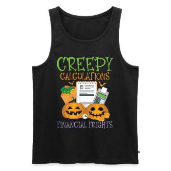Calculs effrayants Craintes financières Halloween - Débardeur bio Premium Homme - noir - Devant - Michal (187cm)