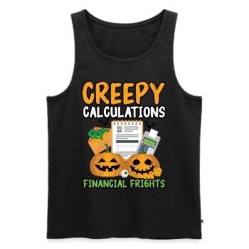 Gruselige Berechnungen Finanzielle Ängste Hallowee - Männer Premium Bio Tank Top - Schwarz - Vorne - AI Model Male 178 light (178cm)