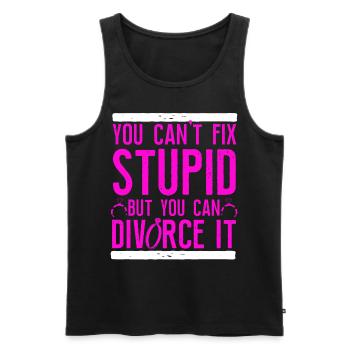 Happy Divorce Party You Can't Fix - Männer Premium Bio Tank Top - Schwarz - Vorne - Michal (187cm)
