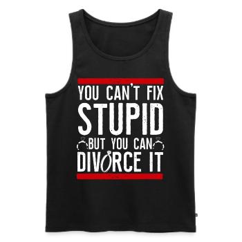 Happy Divorce Party You Can't Fix - Männer Premium Bio Tank Top - Schwarz - Vorne - Michal (187cm)