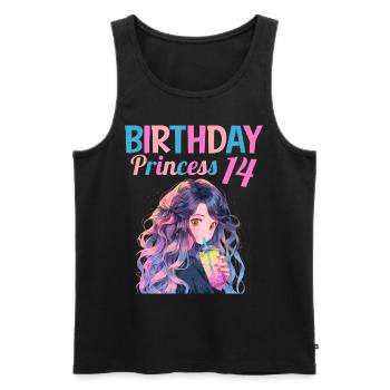 Anime Mandga Boba Bubble Tea 14th Birthday - Men's Premium Organic Tank Top - black - Front - Michal (187cm)