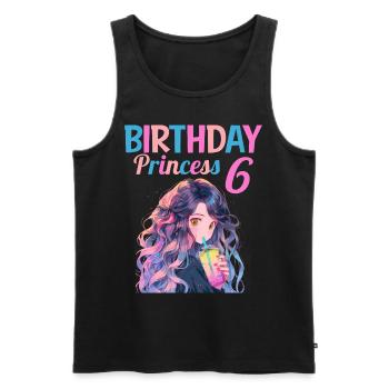 Anime Mandga Boba Bubble Tea 6ème anniversaire - Débardeur bio Premium Homme - noir - Devant - Michal (187cm)