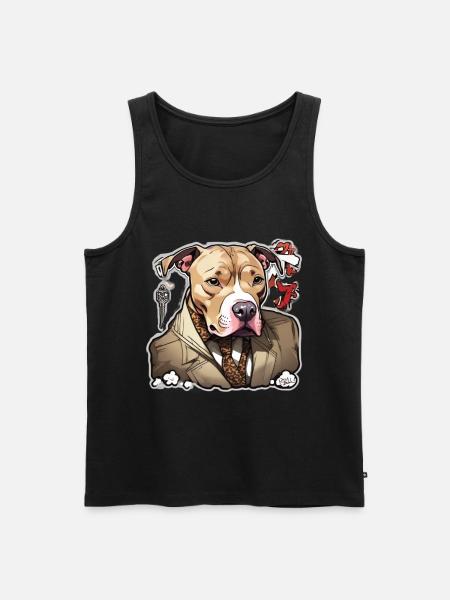 Pitbull Pitbull Hund Pitbull Kleidung Pitbulls - Männer Premium Bio Tank Top - Schwarz