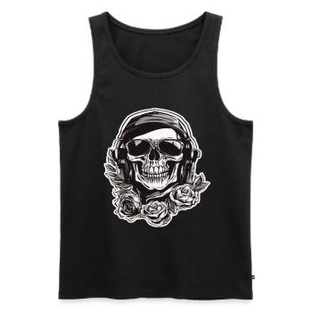 Totenkopf Totenschädel crânes crânes - Débardeur bio Premium Homme - noir - Devant - Michal (187cm)