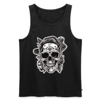 Totenkopf Totenschädel crânes crânes - Débardeur bio Premium Homme - noir - Devant - Michal (187cm)