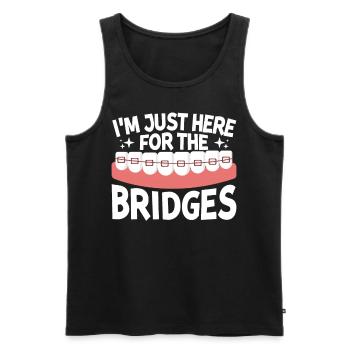 Funny Dental Lab Technician Dentist - Men's Premium Organic Tank Top - black - Front - AI Model Male 178 light (178cm)