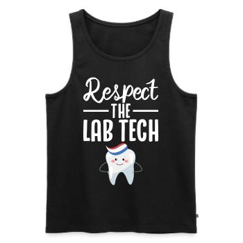 Funny Dental Lab Technician Dentist - Men's Premium Organic Tank Top - black - Front - AI Model Male 178 light (178cm)