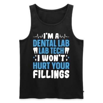 Lustiger Dentallaborant wird Füllungen nicht verle - Männer Premium Bio Tank Top - Schwarz - Vorne - AI Model Male 178 light (178cm)