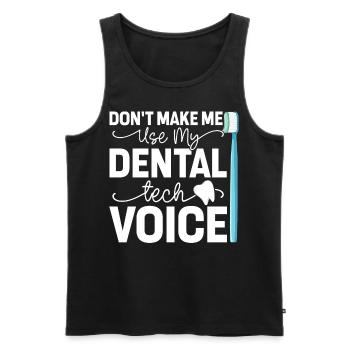 Funny Dental Lab Technician Dentist - Men's Premium Organic Tank Top - black - Front - AI Model Male 178 light (178cm)