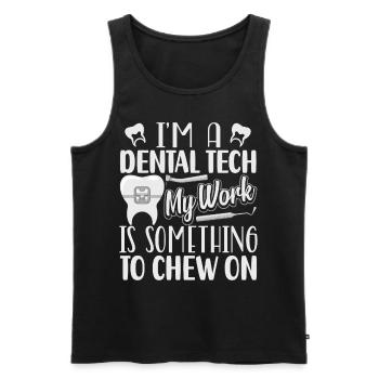 Drôle de technicien de laboratoire dentaire Dentiste - Débardeur bio Premium Homme - noir - Devant - AI Model Male 178 light (178cm)
