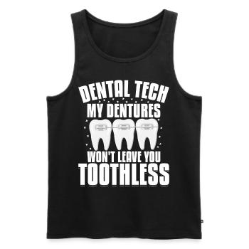 Funny dental technicians - Men's Premium Organic Tank Top - black - Front - AI Model Male 178 light (178cm)