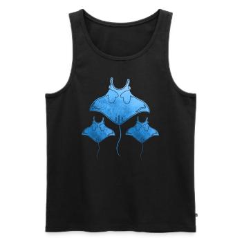 Manta Ray Aquarium Mantarochen Liebhaber - Männer Premium Bio Tank Top - Schwarz - Vorne - AI Model Male 178 light (178cm)