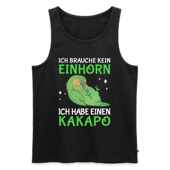 Ich habe einen Kakapo Neuseeland Papagei - Männer Premium Bio Tank Top - Schwarz - Vorne - Michal (187cm)