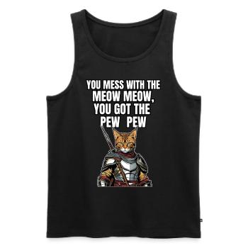 Cat Shirt Cat Gift Idea Putty - Men's Premium Organic Tank Top - black - Front - AI Model Male 178 light (178cm)