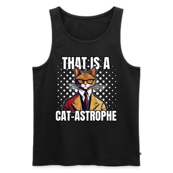 Cat Shirt Cat Gift Idea Putty - Men's Premium Organic Tank Top - black - Front - AI Model Male 178 light (178cm)
