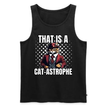 Cat Shirt Cat Gift Idea Putty - Men's Premium Organic Tank Top - black - Front - AI Model Male 178 light (178cm)