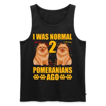 I was normal 2 Pomeranians ago - Men's Premium Organic Tank Top - black - Front - Michal (187cm)