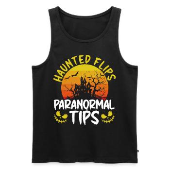 Haunted Flips Paranormal Tips Agent immobilier H - Débardeur bio Premium Homme - noir - Devant - Michal (187cm)