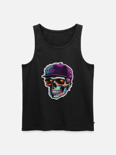 Skull Occhiali da sole Skulls Skull Skulls Skulls - Canottiera ecologica premium da uomo - nero