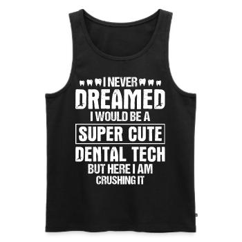 Lustiger Dentallaborant Zahnarzt - Männer Premium Bio Tank Top - Schwarz - Vorne - AI Model Male 178 light (178cm)