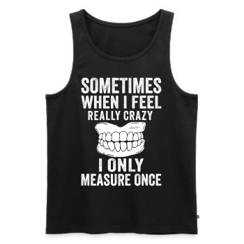 Funny Dental Lab Technician Dentist - Men's Premium Organic Tank Top - black - Front - Michal (187cm)