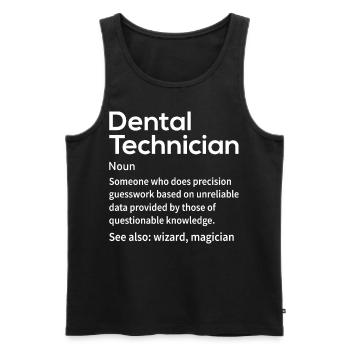 Drôles de prothésistes dentaires - Débardeur bio Premium Homme - noir - Devant - Michal (187cm)