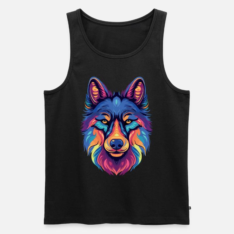 Sibirischer Husky Geschenk - Männer Premium Bio Tank Top - Schwarz