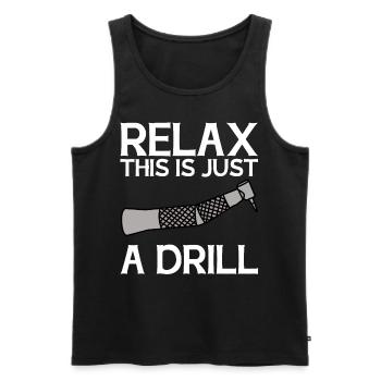 Funny Dental Lab Technician Dentist - Men's Premium Organic Tank Top - black - Front - AI Model Male 178 light (178cm)