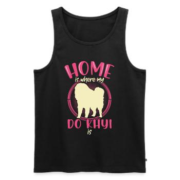 Do Khyi ist Zuhause Tibetanische Dogge - Männer Premium Bio Tank Top - Schwarz - Vorne - Michal (187cm)