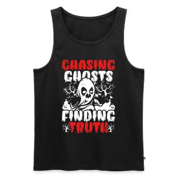 Geisterjagd Chasing Ghosts Finding Truth - Männer Premium Bio Tank Top - Schwarz - Vorne - Michal (187cm)