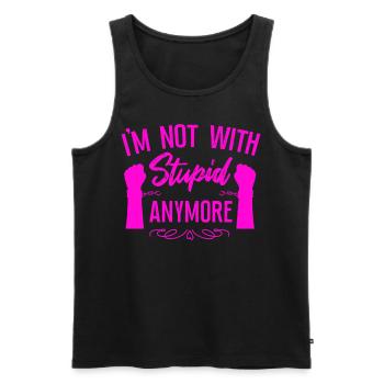Happy Divorce Party I'm Not With - Men's Premium Organic Tank Top - black - Front - Michal (187cm)