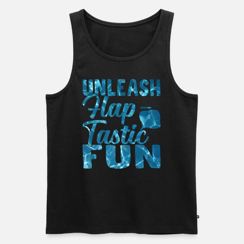 Mantarochen Klappe - Tastischer Spaß Mantarochen - Männer Premium Bio Tank Top - Schwarz