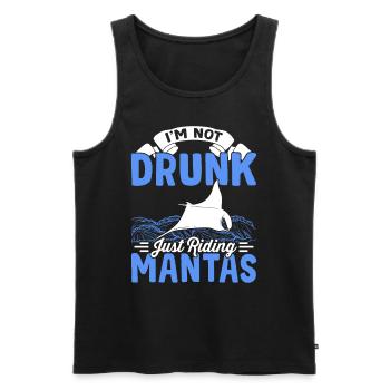 Manta rays Riding Manta rays Manta ray lovers - Men's Premium Organic Tank Top - black - Front - Michal (187cm)