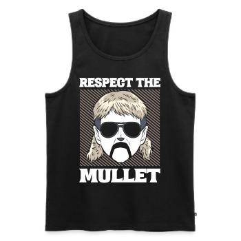 Respect The Mullet - Men's Premium Organic Tank Top - black - Front - AI Model Male 178 light (178cm)