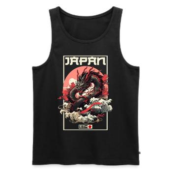 Tokyo Asie 80s Dragon Dragon Rétro Japonais - Débardeur bio Premium Homme - noir - Devant - Michal (187cm)