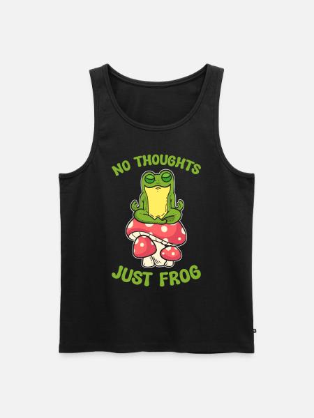 No Thoughts Just Frog - Men's Premium Organic Tank Top - black