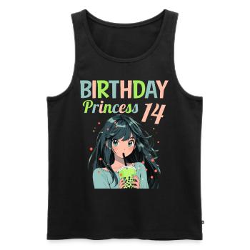 Anime Mandga Boba Bubble Tea 14th Birthday - Men's Premium Organic Tank Top - black - Front - Michal (187cm)