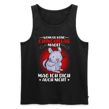 Chinchilla nicht mögen Nagetier Wollmaus - Männer Premium Bio Tank Top - Schwarz - Vorne - Michal (187cm)