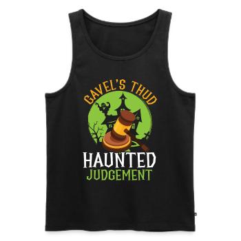Le Thud de Gavel Haunted Judgment Attorney Hallow - Débardeur bio Premium Homme - noir - Devant - Michal (187cm)