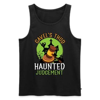 Le Thud de Gavel Haunted Judgment Attorney Hallow - Débardeur bio Premium Homme - noir - Devant - Michal (187cm)