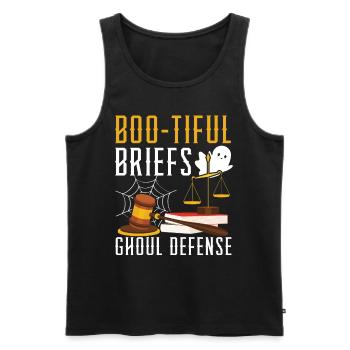 Slips boo-tiful Ghoul Avocat de la défense Halloween - Débardeur bio Premium Homme - noir - Devant - AI Model Male 178 light (178cm)