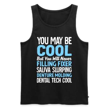 Funny dental technicians - Men's Premium Organic Tank Top - black - Front - AI Model Male 178 light (178cm)