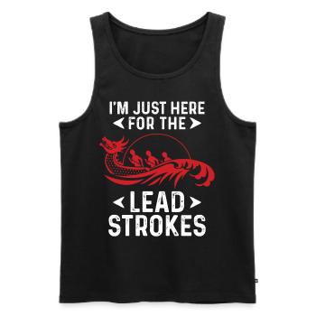 Lustiges Drachenboot-Rennpaddel - Männer Premium Bio Tank Top - Schwarz - Vorne - Michal (187cm)