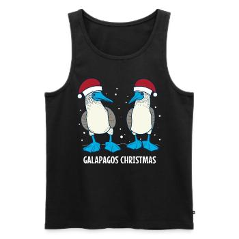 Galapagos Christmas - Männer Premium Bio Tank Top - Schwarz - Vorne - Michal (187cm)