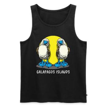 Galapagos Islands - Men's Premium Organic Tank Top - black - Front - Michal (187cm)