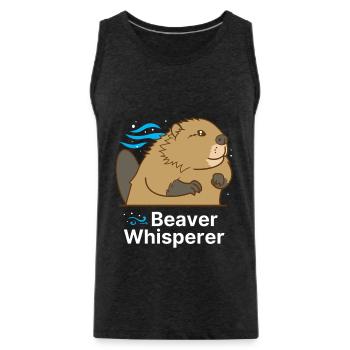 Beaver Whisperer - Männer Premium Bio Tank Top - Anthrazit - Vorne - Alexander (188cm)