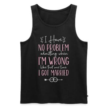 Happy Divorce Party I Have No - Men's Premium Organic Tank Top - black - Front - AI Model Male 178 light (178cm)